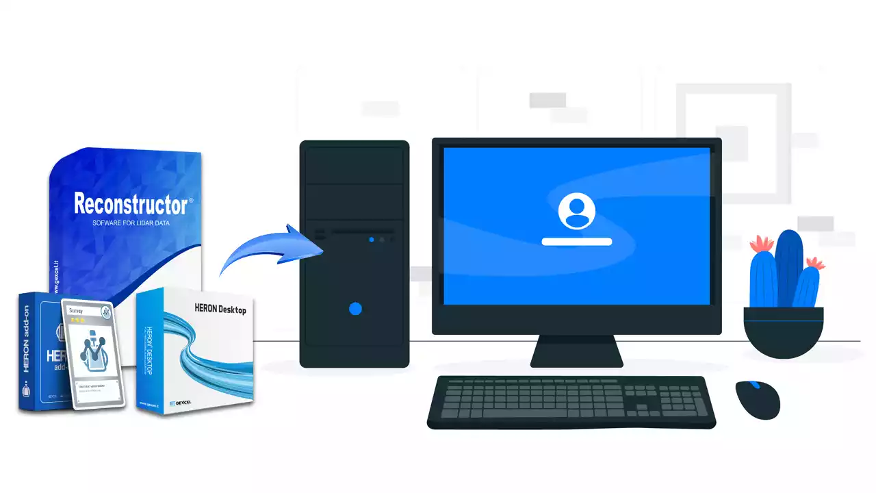 HERON sistema di rilievo 3D portatile con software inclusi e installati in locale